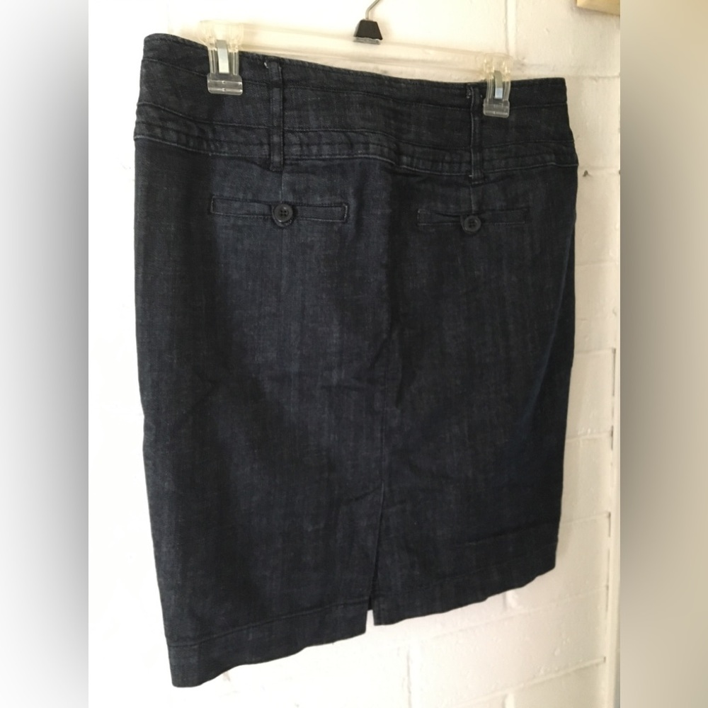 Dark Indigo Denim Pencil Skirt - Women - Picture 5 of 13